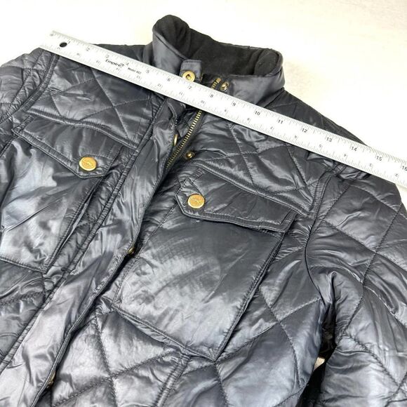 Lauren Ralph Lauren Navy Blue Quilted Puffer Belted Jacket Women’s Petite XS - Picture 4 of 10